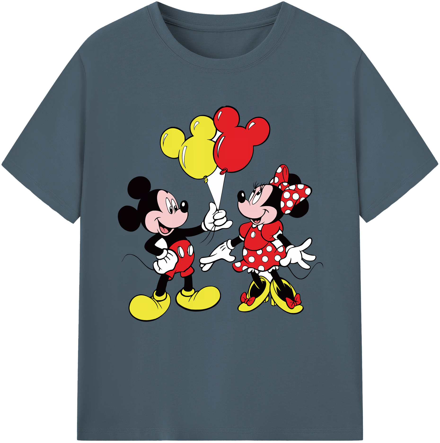 （画像用） ミッキーマウス Mickey Mouse 綿100％半袖Tシャツ（フロントプリント）